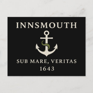 Flag of Innsmouth – "Sub Mare, Veritas" Est. 1643 Holiday Postcard