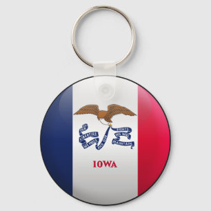 Flag of Iowa Key Ring