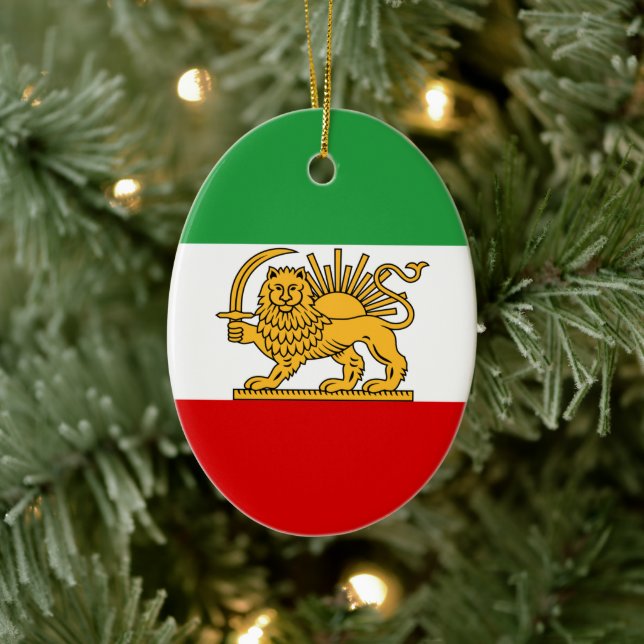 Flag of Iran (1964–1980) Ceramic Tree Decoration (Tree)