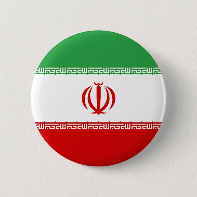 Flag of Iran 6 Cm Round Badge (Front)
