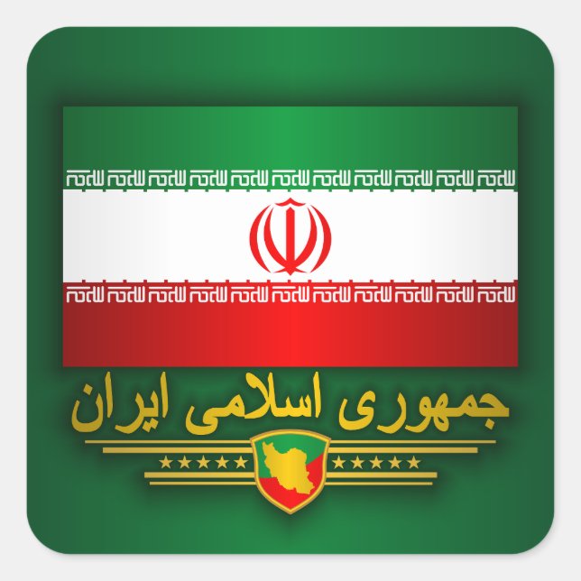 Flag of Iran Apparel Square Sticker (Front)
