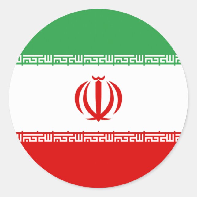 Flag of Iran Classic Round Sticker (Front)