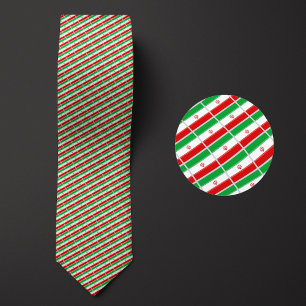 Flag of Iran Pattern Tie
