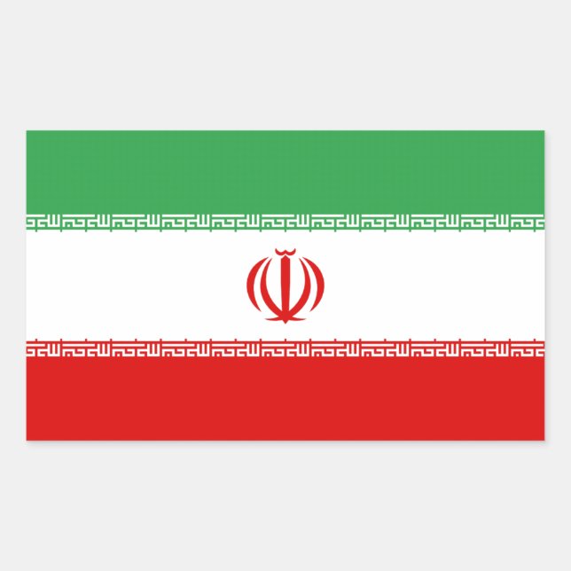 Flag of Iran Rectangular Sticker (Front)