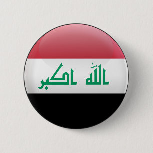 Flag of Iraq 6 Cm Round Badge