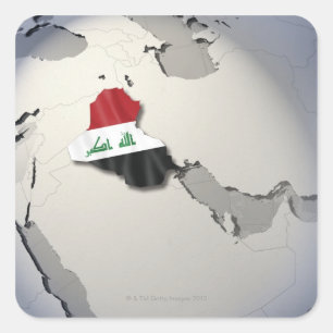 Flag of Iraq Square Sticker
