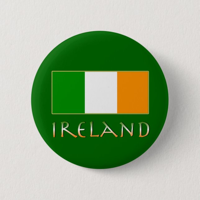 Flag of Ireland 6 Cm Round Badge (Front)