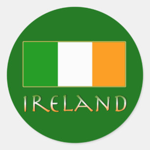 Flag of Ireland Classic Round Sticker