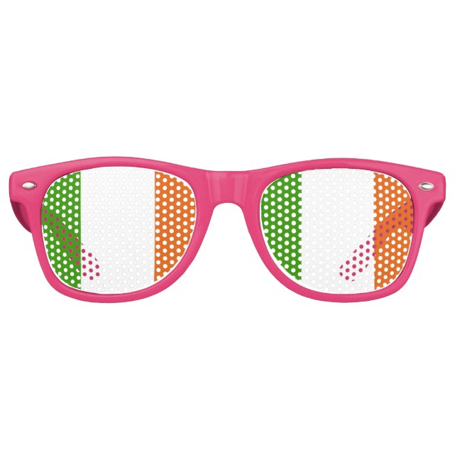 Flag of Ireland for Irish Patriots Retro Sunglasses (Front)