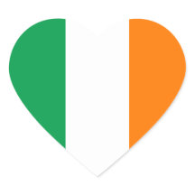 Flag of Ireland Heart Sticker