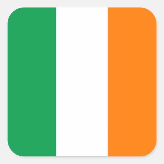 Flag of Ireland Large Square Sticker (Front)