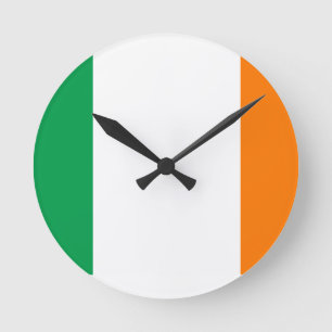 Flag of Ireland Round Clock