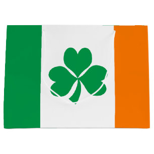 Flag of Ireland Shamrock Large Gift Bag