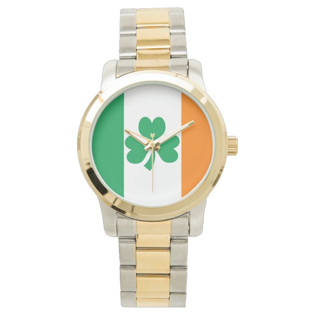 Flag of Ireland Shamrock Watch (Front)