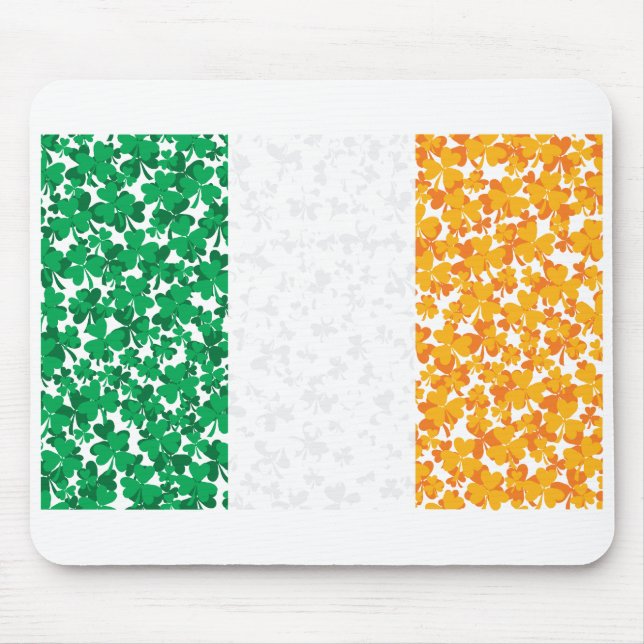 Flag of Ireland Shamrocks Mouse Mat (Front)