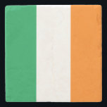 Flag of Ireland Stone Coaster<br><div class="desc">The country "Flag of Ireland" with a vertical tricolor of green,  white,  and orange.</div>