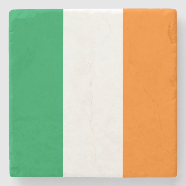 Flag of Ireland Stone Coaster (Front)