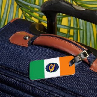 Flag of Ireland with Coat of Arms Luggage Tag