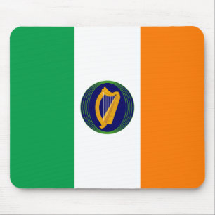 Flag of Ireland with Coat of Arms Mouse Mat
