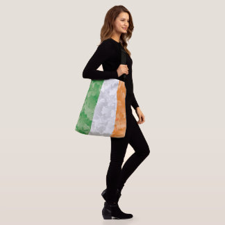 Flag of Ireland with shamrocks pattern Crossbody Bag
