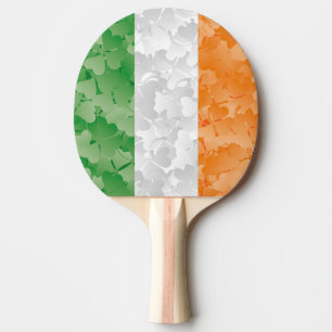 Flag of Ireland with shamrocks pattern Ping Pong Paddle