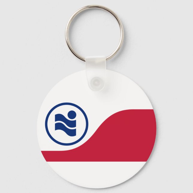 Flag of Irving, Texas Key Ring (Front)