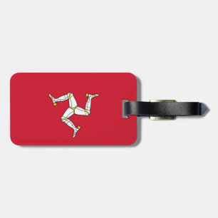 Flag of  Isle of Man Luggage Tag w/ leather strap