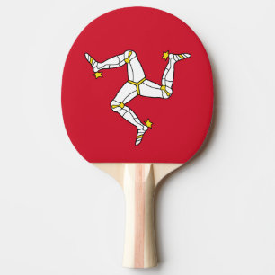 Flag of Isle of Man Ping Pong Paddle