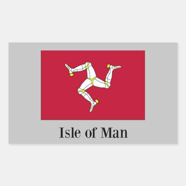 Flag of Isle of Man Rectangular Sticker (Front)