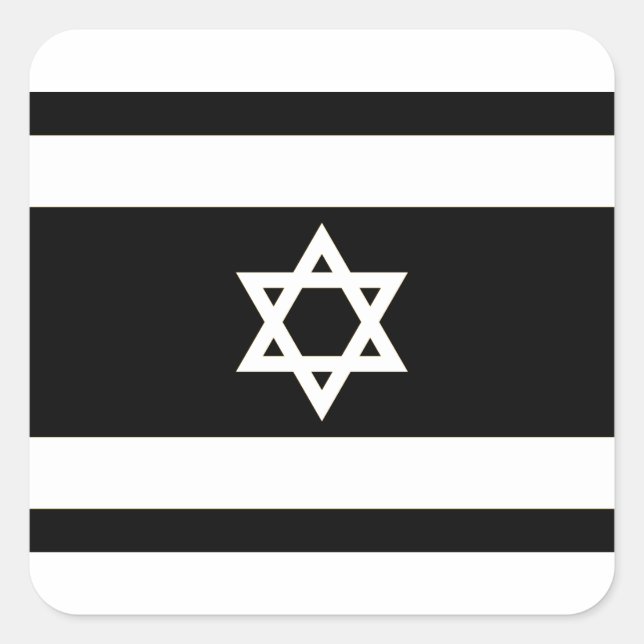Flag of Israel - דגל ישראל - ישראלדיקע פאן Square Sticker (Front)