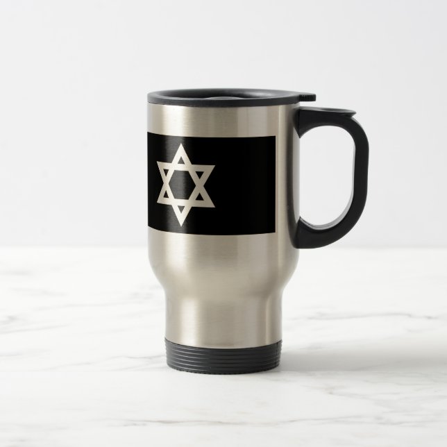 Flag of Israel - דגל ישראל - ישראלדיקע פאן Travel Mug (Right)