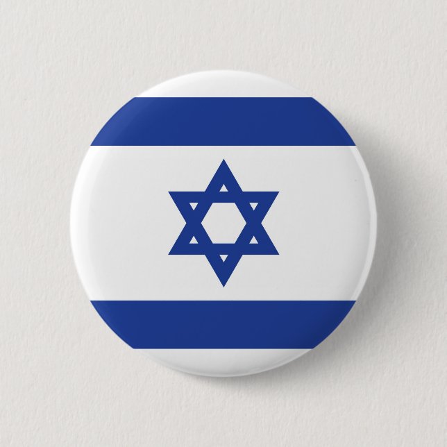 Flag of Israel 6 Cm Round Badge (Front)