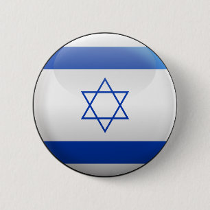 Flag of Israel 6 Cm Round Badge