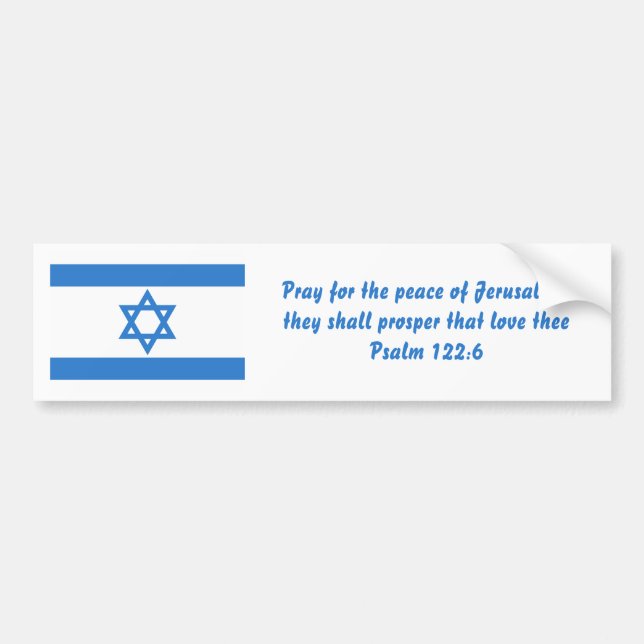 Flag of Israel, Bumper Sticker (Front)