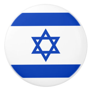 Flag of Israel Ceramic Knob