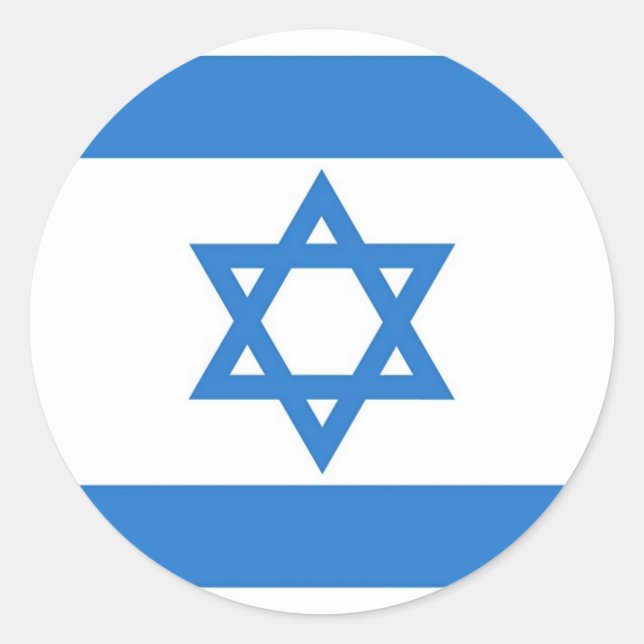 Flag of Israel Classic Round Sticker (Front)