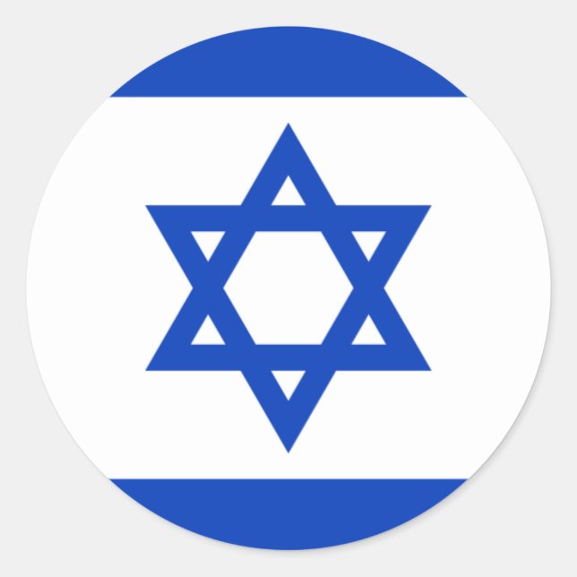 Flag of Israel Classic Round Sticker (Front)
