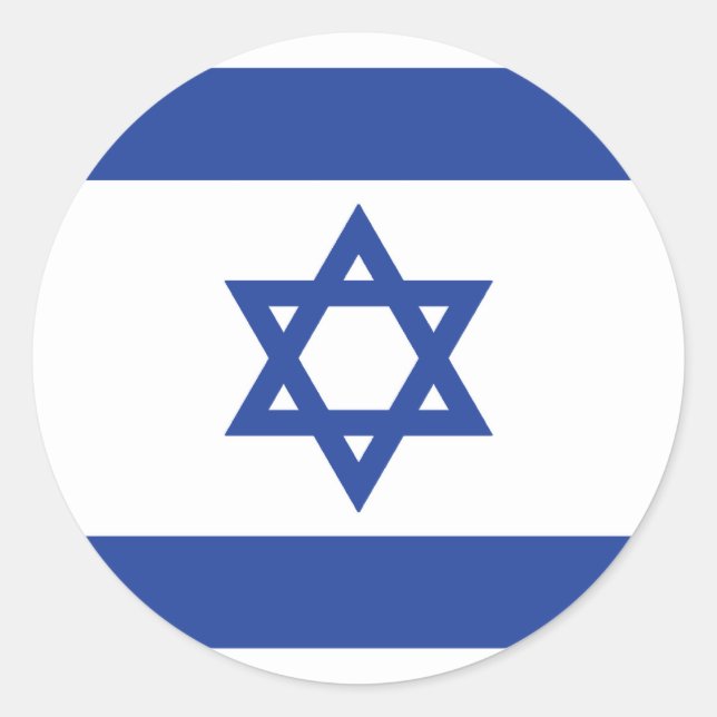Flag of Israel Classic Round Sticker (Front)