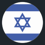 Flag of Israel Classic Round Sticker<br><div class="desc">The Yehudis L Store has created hundreds of Jewish products and is constantly expanding.  Tell your friends and send them our link:  http://www.zazzle.com/YehudisL*</div>
