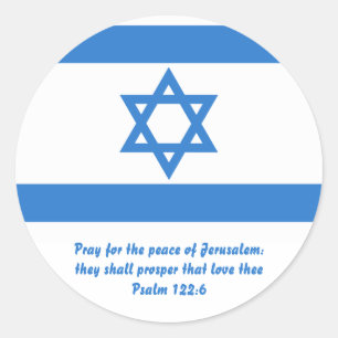 Flag of Israel, Classic Round Sticker