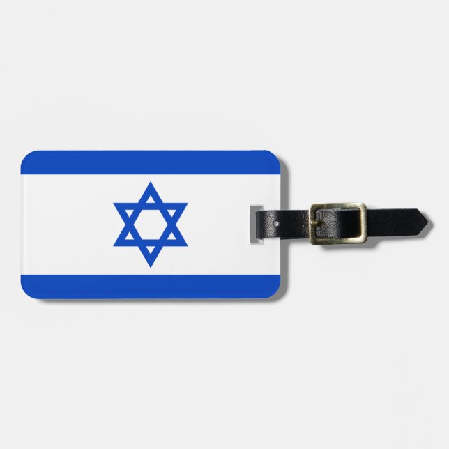 Flag of Israel Easy ID Personal Luggage Tag (Front Horizontal)