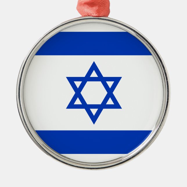 Flag of Israel Metal Tree Decoration (Front)