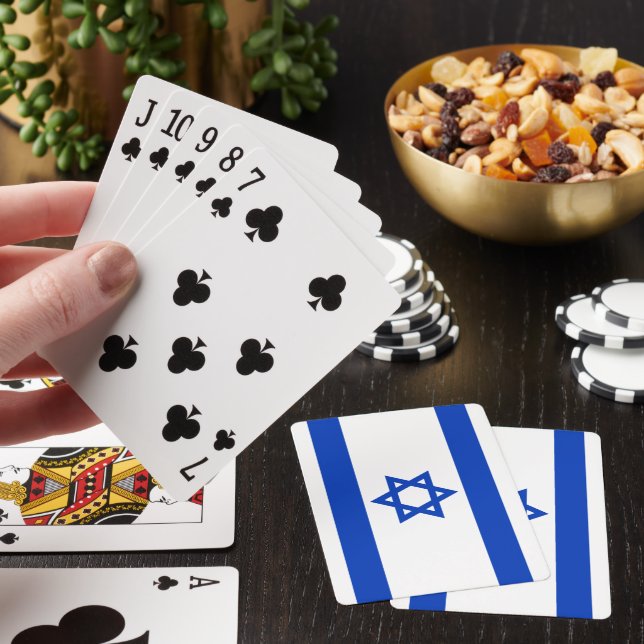 Flag of Israel modern patriotic Playing Cards (In Situ)