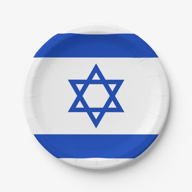Flag of Israel Paper Plate (Front)