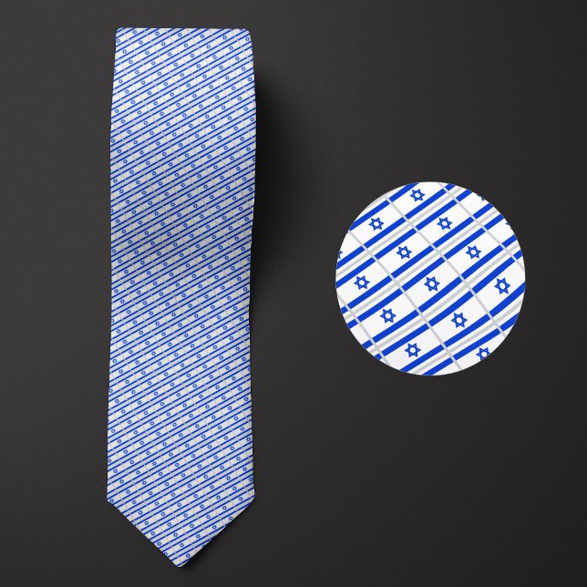 Flag of Israel Pattern Tie (Creator Uploaded)