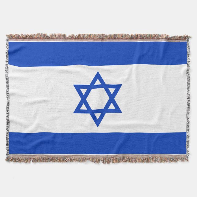 Flag of Israel Throw Blanket (Front)