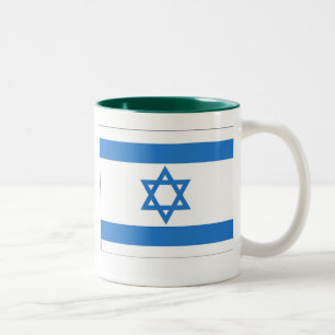 Flag of Israel Two-Tone Coffee Mug