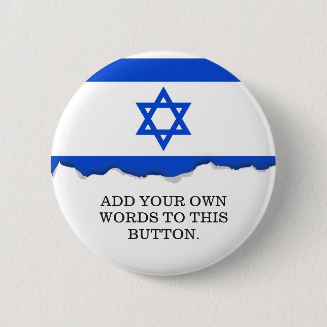 Flag of Israeli 6 Cm Round Badge (Front)