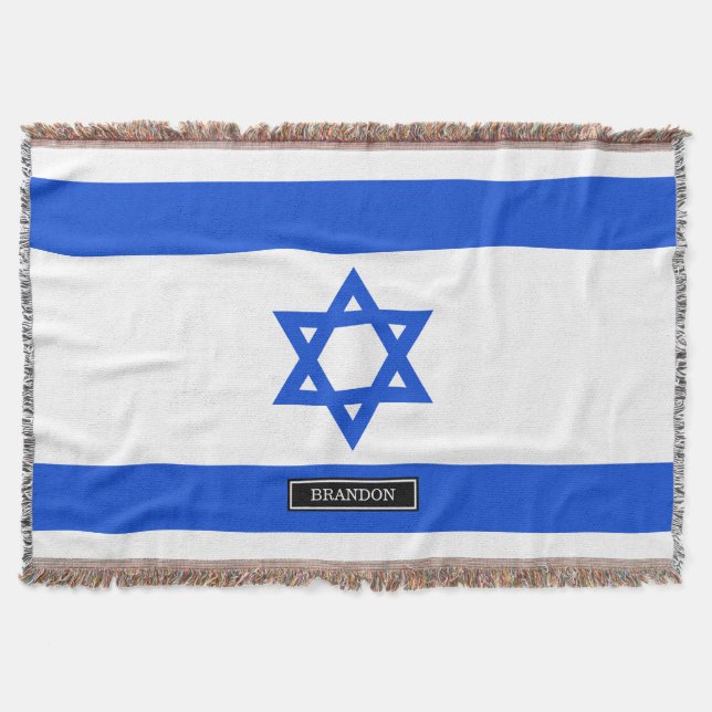 Flag of Israeli Throw Blanket (Front)