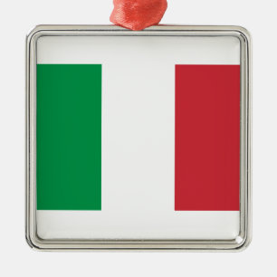 Flag of Italia Metal Tree Decoration
